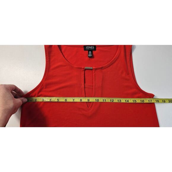 Jones NY S Orange fall summer sleevless blouse career layering causual EUC top - Picture 6 of 7